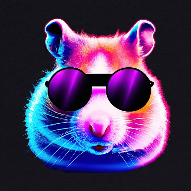 Rave Hamster Purple Retro Pop Art Colorful by BetterManufaktur